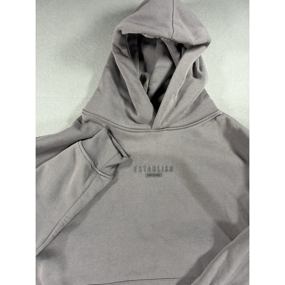 Southpole Hoodie Men’s XL Gray Pullover Fleece Sweatshirt Establish Logo